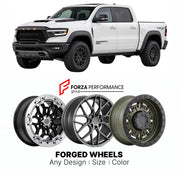 FORGED WHEELS RIMS for HENNESSEY MAMMOTH 900 RAM TRX BASED 2021+

Custom forged wheels for Hennessey Mammoth 900 Ram TRX Based 2021+. Made-to-order monoblock, 2-piece and 3-piece rims in custom sizes, offsets, colors and finishes with guaranteed fitment.

We manufacture premium quality forged wheels rims for Hennessey Mammoth 900 Ram TRX Based 2021+ in any design, size, color.

THIS WHEEL DESIGN CAN BE CUSTOM-MADE FOR YOUR CAR IN ANY SIZE AND COLOR OPTIONS
Available in monoblock, 2-piece, 3-piece, duoblock,