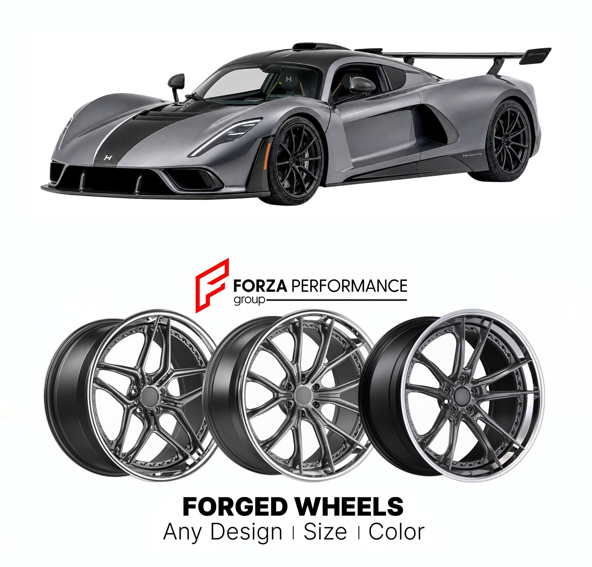 FORGED WHEELS RIMS for HENNESSEY VENOM F5 STEALTH SERIES 2021+

Custom forged wheels for Hennessey Venom F5 Stealth Series 2021+. Made-to-order monoblock, 2-piece and 3-piece rims in custom sizes, offsets, colors and finishes with guaranteed fitment.

We manufacture premium quality forged wheels rims for Hennessey Venom F5 Stealth Series 2021+ in any design, size, color.

THIS WHEEL DESIGN CAN BE CUSTOM-MADE FOR YOUR CAR IN ANY SIZE AND COLOR OPTIONS
Available in monoblock, 2-piece, 3-piece, duoblock, beadl