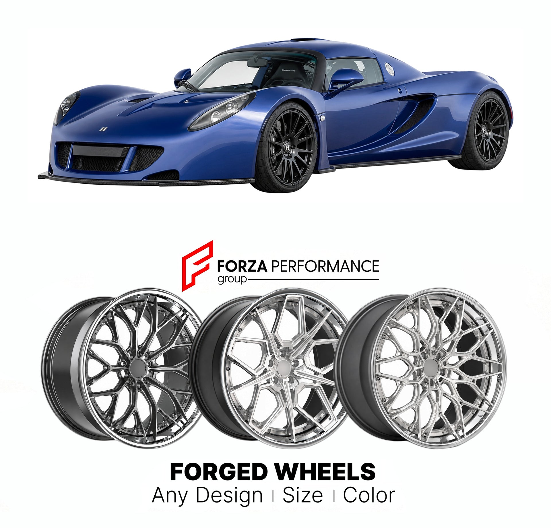 FORGED WHEELS RIMS for HENNESSEY VENOM GT WORLD RECORD EDITION 2011 - 2017

Custom forged wheels for Hennessey Venom GT World Record Edition 2011 - 2017. Made-to-order monoblock, 2-piece and 3-piece rims in custom sizes, offsets, colors and finishes with guaranteed fitment.

We manufacture premium quality forged wheels rims for Hennessey Venom GT World Record Edition 2011 - 2017 in any design, size, color.

THIS WHEEL DESIGN CAN BE CUSTOM-MADE FOR YOUR CAR IN ANY SIZE AND COLOR OPTIONS
Available in monobloc
