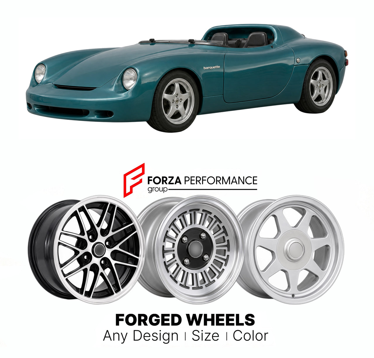 CUSTOM CLASSIC VINTAGE RESTOMOD RETRO OLD SCHOOL FORGED WHEELS RIMS for HOMMELL BARQUETTE ECHAPPEMENT 1998 - 2003

Custom forged wheels for Hommell Barquette Echappement 1998 - 2003. Classic, vintage, restomod wheel designs made to order in custom sizes, offsets, colors and finishes.

We manufacture premium quality forged wheels rims for Hommell Barquette Echappement 1998 - 2003 in any design, size, color.

THIS WHEEL DESIGN CAN BE CUSTOM-MADE FOR YOUR CAR IN ANY SIZE AND COLOR OPTIONS
Available in monobloc