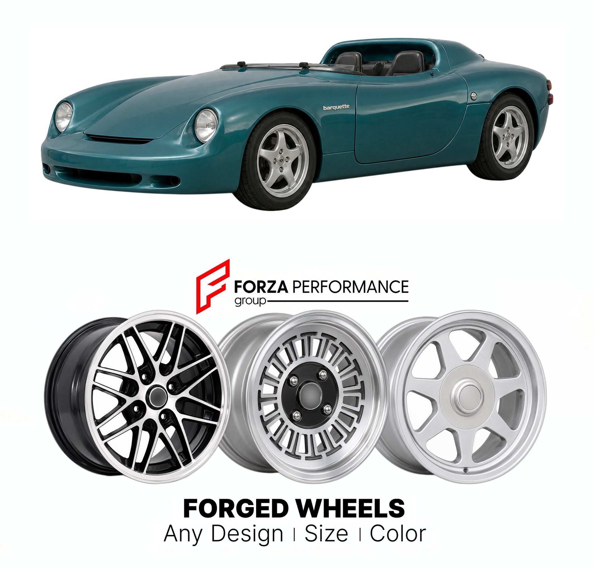 CUSTOM CLASSIC VINTAGE RESTOMOD RETRO OLD SCHOOL FORGED WHEELS RIMS for HOMMELL BARQUETTE ECHAPPEMENT 1998 - 2003

Custom forged wheels for Hommell Barquette Echappement 1998 - 2003. Classic, vintage, restomod wheel designs made to order in custom sizes, offsets, colors and finishes.

We manufacture premium quality forged wheels rims for Hommell Barquette Echappement 1998 - 2003 in any design, size, color.

THIS WHEEL DESIGN CAN BE CUSTOM-MADE FOR YOUR CAR IN ANY SIZE AND COLOR OPTIONS
Available in monobloc