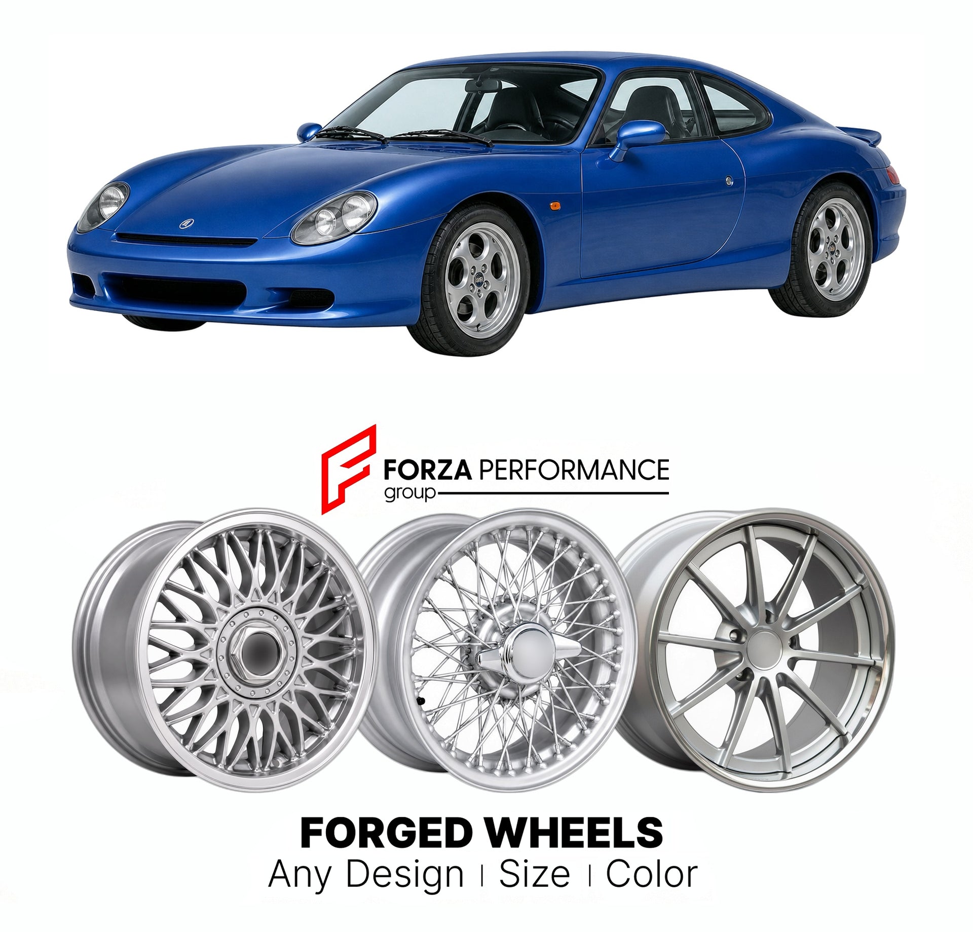 CUSTOM CLASSIC VINTAGE RESTOMOD RETRO OLD SCHOOL FORGED WHEELS RIMS for HOMMELL BERLINETTE RS 1999 - 2001

Custom forged wheels for Hommell Berlinette RS 1999 - 2001. Classic, vintage, restomod wheel designs made to order in custom sizes, offsets, colors and finishes.

We manufacture premium quality forged wheels rims for Hommell Berlinette RS 1999 - 2001 in any design, size, color.

THIS WHEEL DESIGN CAN BE CUSTOM-MADE FOR YOUR CAR IN ANY SIZE AND COLOR OPTIONS
Available in monoblock, 2-piece, 3-piece, duo