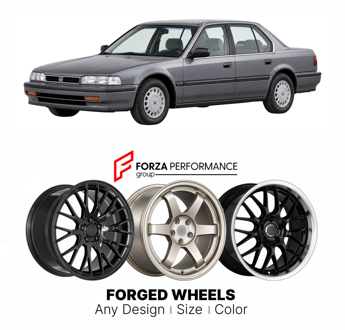 CUSTOM CLASSIC VINTAGE RESTOMOD RETRO OLD SCHOOL FORGED WHEELS RIMS for HONDA ACCORD CB 1989 - 1993

Custom forged wheels for Honda Accord CB 1989 - 1993. Classic, vintage, restomod and retro JDM wheel designs made to order in custom sizes, offsets, colors and finishes with guaranteed fitment.

We manufacture premium quality forged wheels rims for Honda Accord CB 1989 - 1993 in any design, size, color.

JDM WHEEL DESIGNS: our Japanese collection for sports cars and coupes includes designs inspired by Rays V