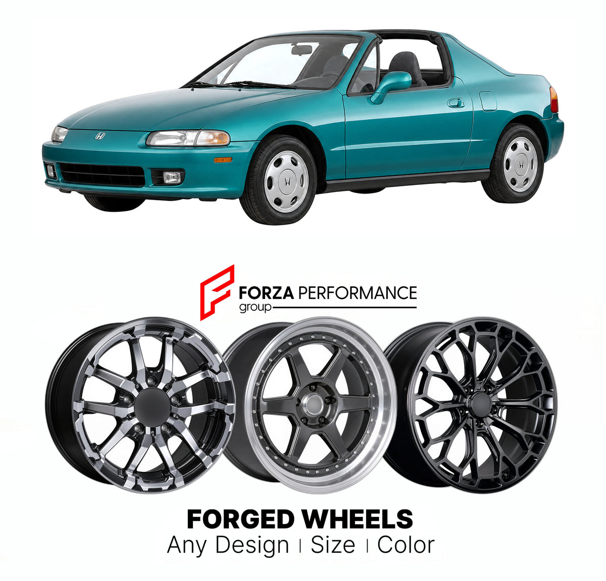 CUSTOM CLASSIC VINTAGE RESTOMOD RETRO OLD SCHOOL FORGED WHEELS RIMS for HONDA CR-X DEL SOL EH6 EG1 EG2 1992 - 1998

Custom forged wheels for Honda CR-X Del Sol EH6 EG1 EG2 1992 - 1998. Classic, vintage, restomod and retro JDM wheel designs made to order in custom sizes, offsets, colors and finishes with guaranteed fitment.

We manufacture premium quality forged wheels rims for Honda CR-X Del Sol EH6 EG1 EG2 1992 - 1998 in any design, size, color.

JDM WHEEL DESIGNS: our Japanese collection for sports cars a
