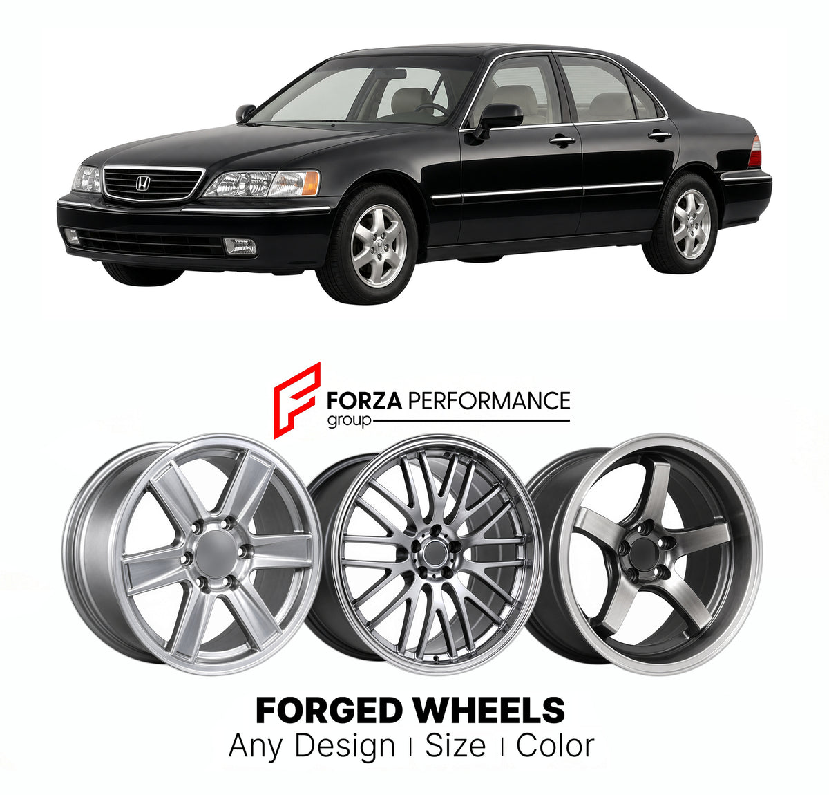 CUSTOM CLASSIC VINTAGE RESTOMOD RETRO OLD SCHOOL FORGED WHEELS RIMS for HONDA LEGEND KA9 1996 - 2004

Custom forged wheels for Honda Legend KA9 1996 - 2004. Classic, vintage, restomod and retro JDM wheel designs made to order in custom sizes, offsets, colors and finishes with guaranteed fitment.

We manufacture premium quality forged wheels rims for Honda Legend KA9 1996 - 2004 in any design, size, color.

JDM WHEEL DESIGNS: our Japanese collection for sports cars and coupes includes designs inspired by Ray