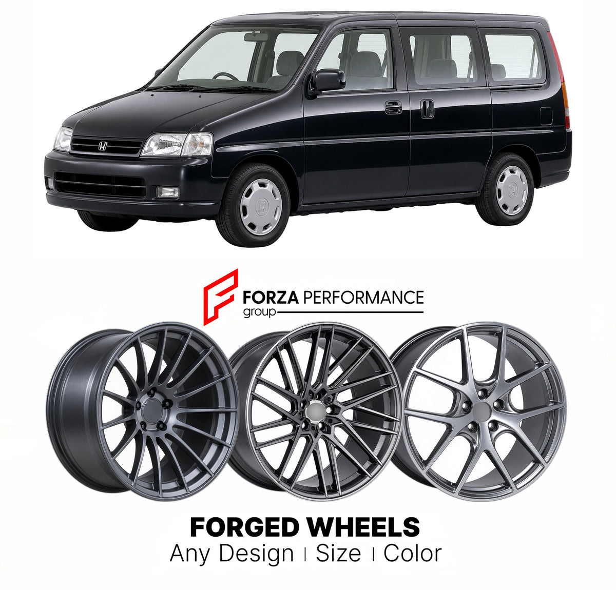 CUSTOM CLASSIC VINTAGE RESTOMOD RETRO OLD SCHOOL FORGED WHEELS RIMS for HONDA STEPWGN RF1 RF2 1996 - 2001

Custom forged wheels for Honda Stepwgn RF1 RF2 1996 - 2001. Classic, vintage, restomod and retro JDM wheel designs made to order in custom sizes, offsets, colors and finishes with guaranteed fitment.

We manufacture premium quality forged wheels rims for Honda Stepwgn RF1 RF2 1996 - 2001 in any design, size, color.

JDM WHEEL DESIGNS: our Japanese collection for hatchbacks, kei cars and MPVs includes d