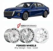 Custom forged wheels for Hongqi FAW H5 2022+. Made-to-order monoblock, 2-piece and 3-piece wheels in custom sizes, offsets, colors and finishes with guaranteed vehicle fitment.

We manufacture premium quality forged wheels rims for Hongqi FAW H5 2022+ in any design, size, color.

THIS WHEEL DESIGN CAN BE CUSTOM-MADE FOR YOUR CAR IN ANY SIZE AND COLOR OPTIONS
Available in monoblock, 2-piece, 3-piece, duoblock, beadlock
3D wheel renderings are provided according to the exact dimensions and specifications requ