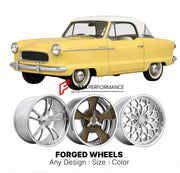 CUSTOM CLASSIC VINTAGE RESTOMOD RETRO OLD SCHOOL FORGED WHEELS RIMS for HUDSON METROPOLITAN 1958 - 1962
Custom forged wheels for classic American muscle cars. Ideal for restomod builds, vintage restorations, and show cars. Deep dish and retro styling available.

We manufacture premium quality forged wheels rims for Hudson Metropolitan 1958 - 1962 in any design, size, color.

THIS WHEEL DESIGN CAN BE CUSTOM-MADE FOR YOUR CAR IN ANY SIZE AND COLOR OPTIONS
Available in monoblock, 2-piece, 3-piece, duoblock, be
