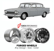 CUSTOM CLASSIC VINTAGE RESTOMOD RETRO OLD SCHOOL FORGED WHEELS RIMS for HUMBER SCEPTRE MARK I 1963 - 1965

Custom forged wheels for Humber Sceptre Mark I 1963 - 1965. Classic, vintage, restomod wheel designs made to order in custom sizes, offsets, colors and finishes.

We manufacture premium quality forged wheels rims for Humber Sceptre Mark I 1963 - 1965 in any design, size, color.

THIS WHEEL DESIGN CAN BE CUSTOM-MADE FOR YOUR CAR IN ANY SIZE AND COLOR OPTIONS
Available in monoblock, 2-p
