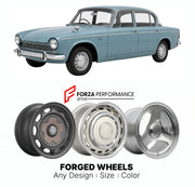 CUSTOM CLASSIC VINTAGE RESTOMOD RETRO OLD SCHOOL FORGED WHEELS RIMS for HUMBER SCEPTRE SERIES I-III 1963 - 1976

Custom forged wheels for Humber Sceptre Series I-III 1963 - 1976. Classic, vintage, restomod wheel designs made to order in custom sizes, offsets, colors and finishes.

We manufacture premium quality forged wheels rims for Humber Sceptre Series I-III 1963 - 1976 in any design, size, color.

THIS WHEEL DESIGN CAN BE CUSTOM-MADE FOR YOUR CAR IN ANY SIZE AND COLOR OPTIONS
Available in monoblock, 2-p