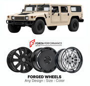 FORGED WHEELS RIMS for HUMMER H1 CIVILIAN 1992 - 2006

Custom forged wheels for Hummer H1 Civilian 1992 - 2006. Made-to-order monoblock, 2-piece and 3-piece rims in custom sizes, offsets, colors and finishes with guaranteed fitment.

We manufacture premium quality forged wheels rims for Hummer H1 Civilian 1992 - 2006 in any design, size, color.

THIS WHEEL DESIGN CAN BE CUSTOM-MADE FOR YOUR CAR IN ANY SIZE AND COLOR OPTIONS
Available in monoblock, 2-piece, 3-piece, duoblock, beadlock
3D wheel renderings are