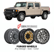 FORGED WHEELS RIMS for HUMMER H3 H3T PICKUP 2006 - 2010

Custom forged wheels for Hummer H3 H3T Pickup 2006 - 2010. Made-to-order monoblock, 2-piece and 3-piece rims in custom sizes, offsets, colors and finishes with guaranteed fitment.

We manufacture premium quality forged wheels rims for Hummer H3 H3T Pickup 2006 - 2010 in any design, size, color.

THIS WHEEL DESIGN CAN BE CUSTOM-MADE FOR YOUR CAR IN ANY SIZE AND COLOR OPTIONS
Available in monoblock, 2-piece, 3-piece, duoblock, beadlock
3D wheel renderin