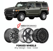 FORGED WHEELS RIMS for HUMMER H3 LUXURY 2006 - 2010

Custom forged wheels for Hummer H3 Luxury 2006 - 2010. Made-to-order monoblock, 2-piece and 3-piece rims in custom sizes, offsets, colors and finishes with guaranteed fitment.

We manufacture premium quality forged wheels rims for Hummer H3 Luxury 2006 - 2010 in any design, size, color.

THIS WHEEL DESIGN CAN BE CUSTOM-MADE FOR YOUR CAR IN ANY SIZE AND COLOR OPTIONS
Available in monoblock, 2-piece, 3-piece, duoblock, beadlock
3D wheel renderings are provi