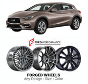 FORGED WHEELS RIMS for INFINITI Q30 H15 2015 - 2019

Custom forged wheels for Infiniti Q30 H15 2015 - 2019. Made-to-order monoblock, 2-piece and 3-piece rims in custom sizes, offsets, colors and finishes with guaranteed fitment.

We manufacture premium quality forged wheels rims for Infiniti Q30 H15 2015 - 2019 in any design, size, color.

JDM WHEEL DESIGNS: our Japanese collection for hatchbacks, kei cars and MPVs includes designs inspired by Rays Volk Racing, Enkei, XXR, Rota, Work Wheels, Cosmis Racing, 