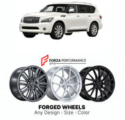 FORGED WHEELS RIMS for INFINITI QX56 Z62 2010 - 2014

Custom forged wheels for Infiniti QX56 Z62 2010 - 2014. Made-to-order monoblock, 2-piece and 3-piece rims in custom sizes, offsets, colors and finishes with guaranteed fitment.

We manufacture premium quality forged wheels rims for Infiniti QX56 Z62 2010 - 2014 in any design, size, color.

JDM WHEEL DESIGNS: our Japanese collection for SUVs and pickups includes designs inspired by Bradley V, Method Race Wheels, Forgiato, Kuhl Racing, Mugen, TRD, Rota, Wo