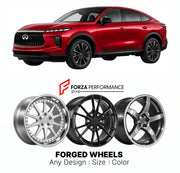 FORGED WHEELS RIMS for INFINITI QX65 2026+

Custom forged wheels for Infiniti QX65 2026+. Made-to-order monoblock, 2-piece and 3-piece rims in custom sizes, offsets, colors and finishes with guaranteed fitment.

We manufacture premium quality forged wheels rims for Infiniti QX65 2026+ in any design, size, color.

JDM WHEEL DESIGNS: our Japanese collection for sports cars and coupes includes designs inspired by Rays Volk Racing, XXR, SSR, Enkei, Cosmis Racing, Rota, Liberty Walk, Top Secret, Varis, BBS Japan