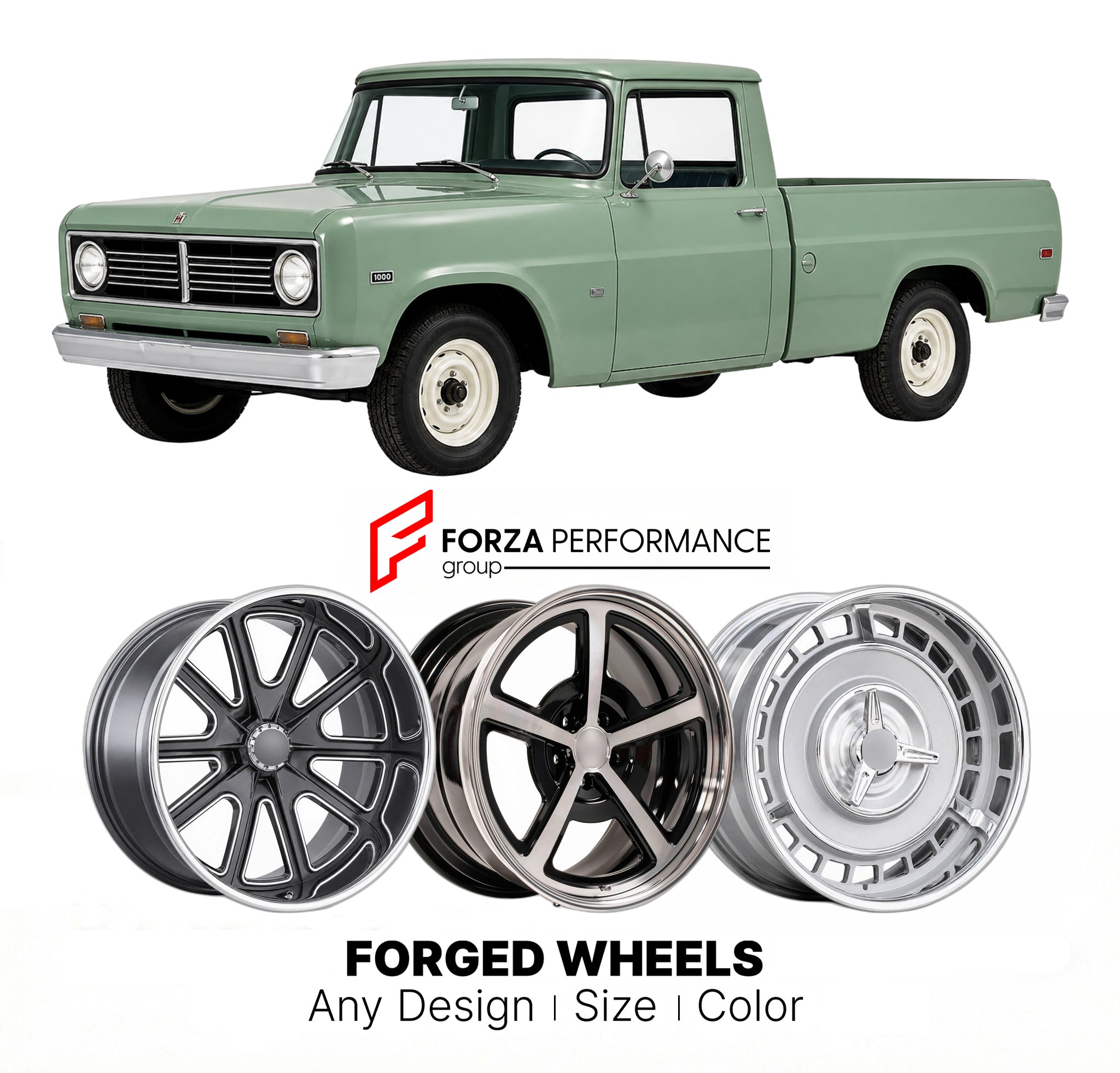CUSTOM CLASSIC VINTAGE RESTOMOD RETRO OLD SCHOOL FORGED WHEELS RIMS fo