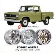 CUSTOM CLASSIC VINTAGE RESTOMOD RETRO OLD SCHOOL FORGED WHEELS RIMS for INTERNATIONAL HARVESTER 1100D 1969
Custom forged wheels for classic American muscle cars. Ideal for restomod builds, vintage restorations, and show cars. Deep dish and retro styling available.

We manufacture premium quality forged wheels rims for International Harvester 1100D 1969 in any design, size, color.

THIS WHEEL DESIGN CAN BE CUSTOM-MADE FOR YOUR CAR IN ANY SIZE AND COLOR OPTIONS
Available in monoblock, 2-piece, 3-piece, duoblo