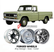 CUSTOM CLASSIC VINTAGE RESTOMOD RETRO OLD SCHOOL FORGED WHEELS RIMS for INTERNATIONAL HARVESTER 1100 1970
Custom forged wheels for classic American muscle cars. Ideal for restomod builds, vintage restorations, and show cars. Deep dish and retro styling available.

We manufacture premium quality forged wheels rims for International Harvester 1100 1970 in any design, size, color.

THIS WHEEL DESIGN CAN BE CUSTOM-MADE FOR YOUR CAR IN ANY SIZE AND COLOR OPTIONS
Available in monoblock, 2-piece, 3-piece, duoblock