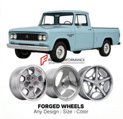 CUSTOM CLASSIC VINTAGE RESTOMOD RETRO OLD SCHOOL FORGED WHEELS RIMS for INTERNATIONAL HARVESTER C-110 1961 - 1964
Custom forged wheels for classic American muscle cars. Ideal for restomod builds, vintage restorations, and show cars. Deep dish and retro styling available.

We manufacture premium quality forged wheels rims for International Harvester C-110 1961 - 1964 in any design, size, color.

THIS WHEEL DESIGN CAN BE CUSTOM-MADE FOR YOUR CAR IN ANY SIZE AND COLOR OPTIONS
Available in monoblock, 2-piece, 3