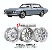 CUSTOM CLASSIC VINTAGE RESTOMOD RETRO OLD SCHOOL FORGED WHEELS RIMS for ISO RIVOLTA IR 300 1962 - 1970

Custom forged wheels for Iso Rivolta IR 300 1962 - 1970. Classic, vintage, restomod wheel designs made to order in custom sizes, offsets, colors and finishes.

We manufacture premium quality forged wheels rims for Iso Rivolta IR 300 1962 - 1970 in any design, size, color.

THIS WHEEL DESIGN CAN BE CUSTOM-MADE FOR YOUR CAR IN ANY SIZE AND COLOR OPTIONS
Available in monoblock, 2-piece, 3-piece, duoblock, be