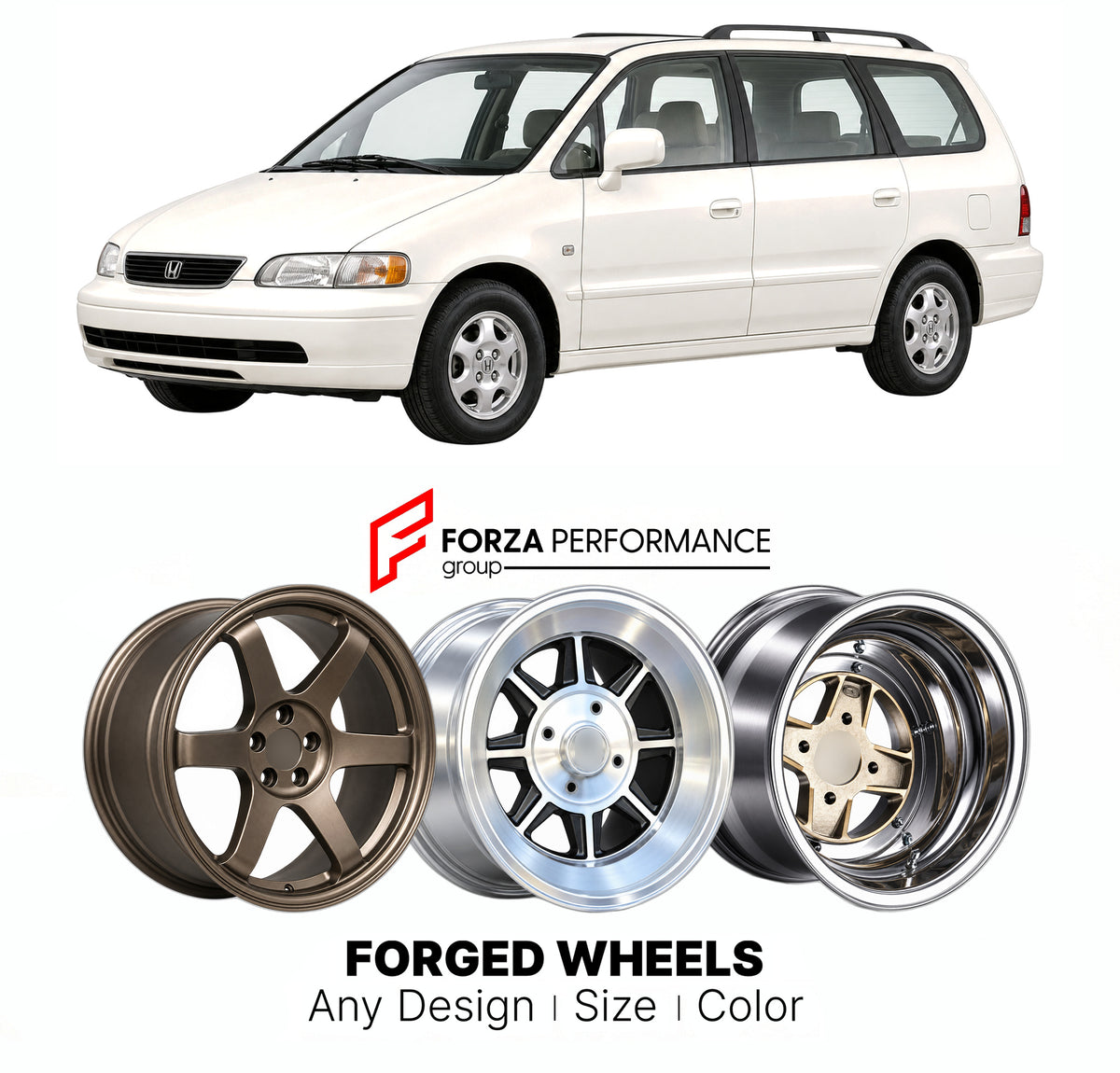 CUSTOM CLASSIC VINTAGE RESTOMOD RETRO OLD SCHOOL FORGED WHEELS RIMS for ISUZU OASIS RA1 RA3 1996 - 1999

Custom forged wheels for Isuzu Oasis RA1 RA3 1996 - 1999. Classic, vintage, restomod and retro JDM wheel designs made to order in custom sizes, offsets, colors and finishes with guaranteed fitment.

We manufacture premium quality forged wheels rims for Isuzu Oasis RA1 RA3 1996 - 1999 in any design, size, color.

JDM WHEEL DESIGNS: our Japanese collection for hatchbacks, kei cars and MPVs includes designs