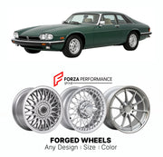 CUSTOM CLASSIC VINTAGE RESTOMOD RETRO OLD SCHOOL FORGED WHEELS RIMS for JAGUAR XJ-S 1975 - 1991

Custom forged wheels for Jaguar XJ-S 1975 - 1991. Classic, vintage, restomod wheel designs made to order in custom sizes, offsets, colors and finishes.

We manufacture premium quality forged wheels rims for Jaguar XJ-S 1975 - 1991 in any design, size, color.

THIS WHEEL DESIGN CAN BE CUSTOM-MADE FOR YOUR CAR IN ANY SIZE AND COLOR OPTIONS
Available in monoblock, 2-piece, 3-piece, duoblock, beadlock
3D wheel rende