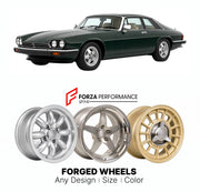 CUSTOM CLASSIC VINTAGE RESTOMOD RETRO OLD SCHOOL FORGED WHEELS RIMS for JAGUAR XJ-S PRE-FACELIFT 1975 - 1991

Custom forged wheels for Jaguar XJ-S Pre-Facelift 1975 - 1991. Classic, vintage, restomod wheel designs made to order in custom sizes, offsets, colors and finishes.

We manufacture premium quality forged wheels rims for Jaguar XJ-S Pre-Facelift 1975 - 1991 in any design, size, color.

THIS WHEEL DESIGN CAN BE CUSTOM-MADE FOR YOUR CAR IN ANY SIZE AND COLOR OPTIONS
Available in monoblock, 2-piece, 3-p