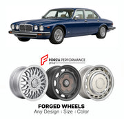CUSTOM CLASSIC VINTAGE RESTOMOD RETRO OLD SCHOOL FORGED WHEELS RIMS for JAGUAR XJ12 SERIES III XJ40 V12 1979 - 1992

Custom forged wheels for Jaguar XJ12 Series III XJ40 V12 1979 - 1992. Classic, vintage, restomod wheel designs made to order in custom sizes, offsets, colors and finishes.

We manufacture premium quality forged wheels rims for Jaguar XJ12 Series III XJ40 V12 1979 - 1992 in any design, size, color.

THIS WHEEL DESIGN CAN BE CUSTOM-MADE FOR YOUR CAR IN ANY SIZE AND COLOR OPTIONS
Available in mo