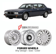 CUSTOM CLASSIC VINTAGE RESTOMOD RETRO OLD SCHOOL FORGED WHEELS RIMS for JAGUAR XJ40 SOVEREIGN 1986 - 1994

Custom forged wheels for Jaguar XJ40 Sovereign 1986 - 1994. Classic, vintage, restomod wheel designs made to order in custom sizes, offsets, colors and finishes.

We manufacture premium quality forged wheels rims for Jaguar XJ40 Sovereign 1986 - 1994 in any design, size, color.

THIS WHEEL DESIGN CAN BE CUSTOM-MADE FOR YOUR CAR IN ANY SIZE AND COLOR OPTIONS
Available in monoblock, 2-piece, 3-piece, duo