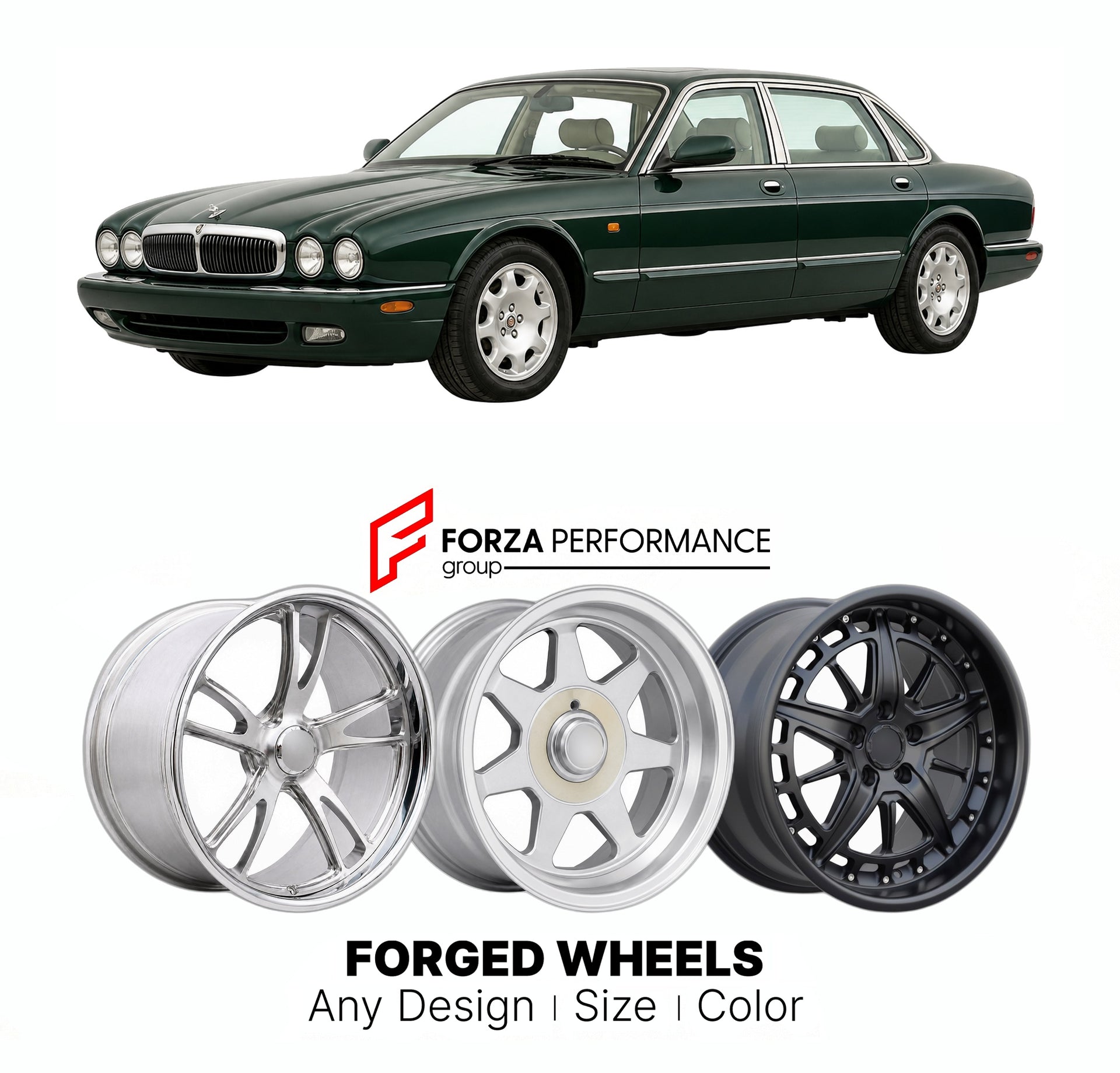 CUSTOM CLASSIC VINTAGE RESTOMOD RETRO OLD SCHOOL FORGED WHEELS RIMS for JAGUAR XJ X308 1997 - 2003

Custom forged wheels for Jaguar XJ X308 1997 - 2003. Classic, vintage, restomod wheel designs made to order in custom sizes, offsets, colors and finishes.

We manufacture premium quality forged wheels rims for Jaguar XJ X308 1997 - 2003 in any design, size, color.

THIS WHEEL DESIGN CAN BE CUSTOM-MADE FOR YOUR CAR IN ANY SIZE AND COLOR OPTIONS
Available in monoblock, 2-piece, 3-piece, duoblock, beadlock
3D wh