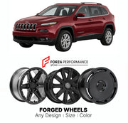 FORGED WHEELS RIMS for JEEP CHEROKEE KL 2014 - 2023

Custom forged wheels for Jeep Cherokee KL 2014 - 2023. Made-to-order monoblock, 2-piece and 3-piece rims in custom sizes, offsets, colors and finishes with guaranteed fitment.

We manufacture premium quality forged wheels rims for Jeep Cherokee KL 2014 - 2023 in any design, size, color.

THIS WHEEL DESIGN CAN BE CUSTOM-MADE FOR YOUR CAR IN ANY SIZE AND COLOR OPTIONS
Available in monoblock, 2-piece, 3-piece, duoblock, beadlock
3D wheel renderings are provi