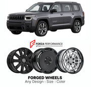 FORGED WHEELS RIMS for JEEP CHEROKEE LIMITED KM 2026+

Custom forged wheels for Jeep Cherokee Limited KM 2026+. Made-to-order monoblock, 2-piece and 3-piece rims in custom sizes, offsets, colors and finishes with guaranteed fitment.

We manufacture premium quality forged wheels rims for Jeep Cherokee Limited KM 2026+ in any design, size, color.

THIS WHEEL DESIGN CAN BE CUSTOM-MADE FOR YOUR CAR IN ANY SIZE AND COLOR OPTIONS
Available in monoblock, 2-piece, 3-piece, duoblock, beadlock
3D wheel renderings are