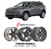 FORGED WHEELS RIMS for JEEP CHEROKEE OVERLAND KL 2014 - 2023

Custom forged wheels for Jeep Cherokee Overland KL 2014 - 2023. Made-to-order monoblock, 2-piece and 3-piece rims in custom sizes, offsets, colors and finishes with guaranteed fitment.

We manufacture premium quality forged wheels rims for Jeep Cherokee Overland KL 2014 - 2023 in any design, size, color.

THIS WHEEL DESIGN CAN BE CUSTOM-MADE FOR YOUR CAR IN ANY SIZE AND COLOR OPTIONS
Available in monoblock, 2-piece, 3-piece, duoblock, beadlock
3D