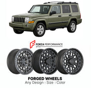 FORGED WHEELS RIMS for JEEP COMMANDER SPORT XK 2006 - 2010

Custom forged wheels for Jeep Commander Sport XK 2006 - 2010. Made-to-order monoblock, 2-piece and 3-piece rims in custom sizes, offsets, colors and finishes with guaranteed fitment.

We manufacture premium quality forged wheels rims for Jeep Commander Sport XK 2006 - 2010 in any design, size, color.

THIS WHEEL DESIGN CAN BE CUSTOM-MADE FOR YOUR CAR IN ANY SIZE AND COLOR OPTIONS
Available in monoblock, 2-piece, 3-piece, duoblock, beadlock
3D wheel