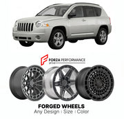 FORGED WHEELS RIMS for JEEP COMPASS 2007 - 2016

Custom forged wheels for Jeep Compass 2007 - 2016. Made-to-order monoblock, 2-piece and 3-piece rims in custom sizes, offsets, colors and finishes with guaranteed fitment.

We manufacture premium quality forged wheels rims for Jeep Compass 2007 - 2016 in any design, size, color.

THIS WHEEL DESIGN CAN BE CUSTOM-MADE FOR YOUR CAR IN ANY SIZE AND COLOR OPTIONS
Available in monoblock, 2-piece, 3-piece, duoblock, beadlock
3D wheel renderings are provided accordin