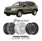 FORGED WHEELS RIMS for JEEP COMPASS SPORT 2007+

Custom forged wheels for Jeep Compass Sport 2007+. Made-to-order monoblock, 2-piece and 3-piece rims in custom sizes, offsets, colors and finishes with guaranteed fitment.

We manufacture premium quality forged wheels rims for Jeep Compass Sport 2007+ in any design, size, color.

THIS WHEEL DESIGN CAN BE CUSTOM-MADE FOR YOUR CAR IN ANY SIZE AND COLOR OPTIONS
Available in monoblock, 2-piece, 3-piece, duoblock, beadlock
3D wheel renderings are provided accordin