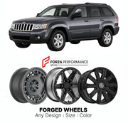 FORGED WHEELS RIMS for JEEP GRAND CHEROKEE LAREDO WK2 2011 - 2021

Custom forged wheels for Jeep Grand Cherokee Laredo WK2 2011 - 2021. Made-to-order monoblock, 2-piece and 3-piece rims in custom sizes, offsets, colors and finishes with guaranteed fitment.

We manufacture premium quality forged wheels rims for Jeep Grand Cherokee Laredo WK2 2011 - 2021 in any design, size, color.

THIS WHEEL DESIGN CAN BE CUSTOM-MADE FOR YOUR CAR IN ANY SIZE AND COLOR OPTIONS
Available in monoblock, 2-piece, 3-piece, duoblo