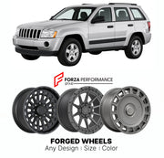 FORGED WHEELS RIMS for JEEP GRAND CHEROKEE LAREDO WK 2005 - 2010

Custom forged wheels for Jeep Grand Cherokee Laredo WK 2005 - 2010. Made-to-order monoblock, 2-piece and 3-piece rims in custom sizes, offsets, colors and finishes with guaranteed fitment.

We manufacture premium quality forged wheels rims for Jeep Grand Cherokee Laredo WK 2005 - 2010 in any design, size, color.

THIS WHEEL DESIGN CAN BE CUSTOM-MADE FOR YOUR CAR IN ANY SIZE AND COLOR OPTIONS
Available in monoblock, 2-piece, 3-piece, duoblock,