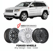 FORGED WHEELS RIMS for JEEP GRAND CHEROKEE OVERLAND WK2 2011 - 2021

Custom forged wheels for Jeep Grand Cherokee Overland WK2 2011 - 2021. Made-to-order monoblock, 2-piece and 3-piece rims in custom sizes, offsets, colors and finishes with guaranteed fitment.

We manufacture premium quality forged wheels rims for Jeep Grand Cherokee Overland WK2 2011 - 2021 in any design, size, color.

THIS WHEEL DESIGN CAN BE CUSTOM-MADE FOR YOUR CAR IN ANY SIZE AND COLOR OPTIONS
Available in monoblock, 2-piece, 3-piece, 