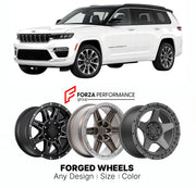 FORGED WHEELS RIMS for JEEP GRAND CHEROKEE OVERLAND WL 2021+

Custom forged wheels for Jeep Grand Cherokee Overland WL 2021+. Made-to-order monoblock, 2-piece and 3-piece rims in custom sizes, offsets, colors and finishes with guaranteed fitment.

We manufacture premium quality forged wheels rims for Jeep Grand Cherokee Overland WL 2021+ in any design, size, color.

THIS WHEEL DESIGN CAN BE CUSTOM-MADE FOR YOUR CAR IN ANY SIZE AND COLOR OPTIONS
Available in monoblock, 2-piece, 3-piece, duoblock, beadlock
3D