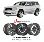 FORGED WHEELS RIMS for JEEP GRAND CHEROKEE SRT8 WK 2005 - 2010

Custom forged wheels for Jeep Grand Cherokee SRT8 WK 2005 - 2010. Made-to-order monoblock, 2-piece and 3-piece rims in custom sizes, offsets, colors and finishes with guaranteed fitment.

We manufacture premium quality forged wheels rims for Jeep Grand Cherokee SRT8 WK 2005 - 2010 in any design, size, color.

THIS WHEEL DESIGN CAN BE CUSTOM-MADE FOR YOUR CAR IN ANY SIZE AND COLOR OPTIONS
Available in monoblock, 2-piece, 3-piece, duoblock, beadl