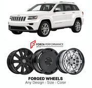 FORGED WHEELS RIMS for JEEP GRAND CHEROKEE SUMMIT WK2 2011 - 2021

Custom forged wheels for Jeep Grand Cherokee Summit WK2 2011 - 2021. Made-to-order monoblock, 2-piece and 3-piece rims in custom sizes, offsets, colors and finishes with guaranteed fitment.

We manufacture premium quality forged wheels rims for Jeep Grand Cherokee Summit WK2 2011 - 2021 in any design, size, color.

THIS WHEEL DESIGN CAN BE CUSTOM-MADE FOR YOUR CAR IN ANY SIZE AND COLOR OPTIONS
Available in monoblock, 2-piece, 3-piece, duoblo