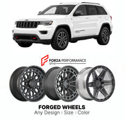 FORGED WHEELS RIMS for JEEP GRAND CHEROKEE TRAILHAWK WK2 2011 - 2021

Custom forged wheels for Jeep Grand Cherokee Trailhawk WK2 2011 - 2021. Made-to-order monoblock, 2-piece and 3-piece rims in custom sizes, offsets, colors and finishes with guaranteed fitment.

We manufacture premium quality forged wheels rims for Jeep Grand Cherokee Trailhawk WK2 2011 - 2021 in any design, size, color.

THIS WHEEL DESIGN CAN BE CUSTOM-MADE FOR YOUR CAR IN ANY SIZE AND COLOR OPTIONS
Available in monoblock, 2-piece, 3-piec
