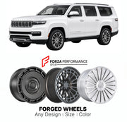 FORGED WHEELS RIMS for JEEP GRAND WAGONEER L WS 2022+

Custom forged wheels for Jeep Grand Wagoneer L WS 2022+. Made-to-order monoblock, 2-piece and 3-piece rims in custom sizes, offsets, colors and finishes with guaranteed fitment.

We manufacture premium quality forged wheels rims for Jeep Grand Wagoneer L WS 2022+ in any design, size, color.

THIS WHEEL DESIGN CAN BE CUSTOM-MADE FOR YOUR CAR IN ANY SIZE AND COLOR OPTIONS
Available in monoblock, 2-piece, 3-piece, duoblock, beadlock
3D wheel renderings are