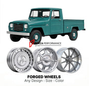 CUSTOM CLASSIC VINTAGE RESTOMOD RETRO OLD SCHOOL FORGED WHEELS RIMS for JEEP JEEP TRUCK 1959 - 1965
Custom forged wheels for classic American muscle cars. Ideal for restomod builds, vintage restorations, and show cars. Deep dish and retro styling available.

We manufacture premium quality forged wheels rims for Jeep Jeep Truck 1959 - 1965 in any design, size, color.

THIS WHEEL DESIGN CAN BE CUSTOM-MADE FOR YOUR CAR IN ANY SIZE AND COLOR OPTIONS
Available in monoblock, 2-piece, 3-piece, duoblock, beadlock
3