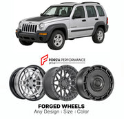 FORGED WHEELS RIMS for JEEP LIBERTY RENEGADE KJ KK 2002 - 2012

Custom forged wheels for Jeep Liberty Renegade KJ KK 2002 - 2012. Made-to-order monoblock, 2-piece and 3-piece rims in custom sizes, offsets, colors and finishes with guaranteed fitment.

We manufacture premium quality forged wheels rims for Jeep Liberty Renegade KJ KK 2002 - 2012 in any design, size, color.

THIS WHEEL DESIGN CAN BE CUSTOM-MADE FOR YOUR CAR IN ANY SIZE AND COLOR OPTIONS
Available in monoblock, 2-piece, 3-piece, duoblock, beadl