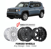 FORGED WHEELS RIMS for JEEP RENEGADE LATITUDE BU 2015 - 2023

Custom forged wheels for Jeep Renegade Latitude BU 2015 - 2023. Made-to-order monoblock, 2-piece and 3-piece rims in custom sizes, offsets, colors and finishes with guaranteed fitment.

We manufacture premium quality forged wheels rims for Jeep Renegade Latitude BU 2015 - 2023 in any design, size, color.

THIS WHEEL DESIGN CAN BE CUSTOM-MADE FOR YOUR CAR IN ANY SIZE AND COLOR OPTIONS
Available in monoblock, 2-piece, 3-piece, duoblock, beadlock
3D
