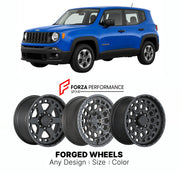 FORGED WHEELS RIMS for JEEP RENEGADE SPORT BU 2015 - 2023

Custom forged wheels for Jeep Renegade Sport BU 2015 - 2023. Made-to-order monoblock, 2-piece and 3-piece rims in custom sizes, offsets, colors and finishes with guaranteed fitment.

We manufacture premium quality forged wheels rims for Jeep Renegade Sport BU 2015 - 2023 in any design, size, color.

THIS WHEEL DESIGN CAN BE CUSTOM-MADE FOR YOUR CAR IN ANY SIZE AND COLOR OPTIONS
Available in monoblock, 2-piece, 3-piece, duoblock, beadlock
3D wheel re