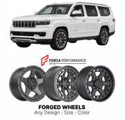 FORGED WHEELS RIMS for JEEP WAGONEER SERIES II WS 2022+

Custom forged wheels for Jeep Wagoneer Series II WS 2022+. Made-to-order monoblock, 2-piece and 3-piece rims in custom sizes, offsets, colors and finishes with guaranteed fitment.

We manufacture premium quality forged wheels rims for Jeep Wagoneer Series II WS 2022+ in any design, size, color.

THIS WHEEL DESIGN CAN BE CUSTOM-MADE FOR YOUR CAR IN ANY SIZE AND COLOR OPTIONS
Available in monoblock, 2-piece, 3-piece, duoblock, beadlock
3D wheel renderin